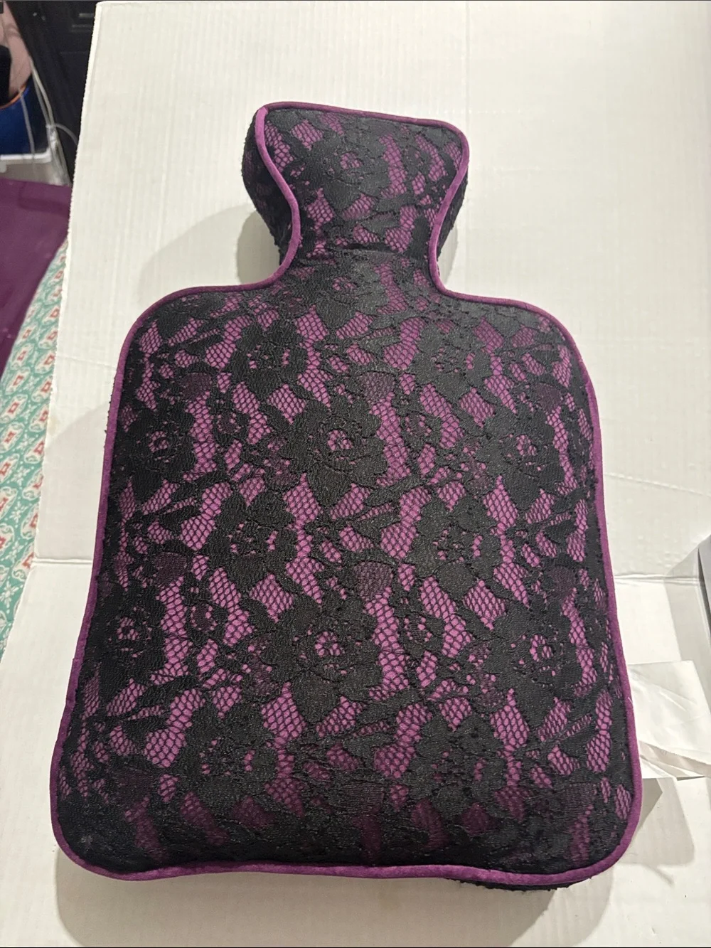 Witch's Brew Halloween Hot Water Bottle Cover - Black & Purple